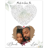 Lyrics Song -- Poster/ 8''x 10'' -- Chaneda & Lester 04.19.2002