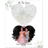 Lyrics -- Happy Birthday Daniela 03.15.22 -- 8x10 -- Gelato
