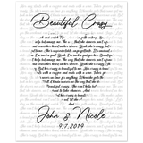 Lyrics -- John & Nicole 9.7.2019 -- 8x10 -- Gelato