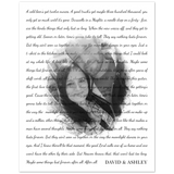 Lyrics Song -- Poster/ 8''x10'' -- David & Ashley