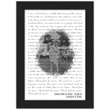 Lyrics -- Oaklynn & Dad 8/28/21 -- Black framed 5x7 -- Gelato