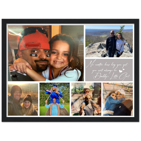 Photos Collages Prints -- Black Framed poster/ 12”x16” -- Daddy’s Little Girl