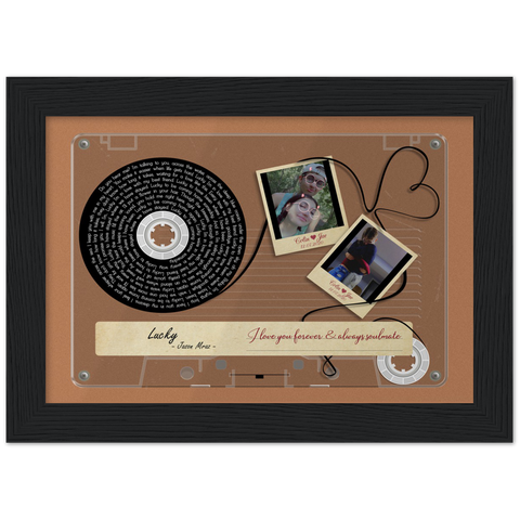 Cassettes-Tape Prints -- Black Framed poster / 5”x7” -- Colin & Jae