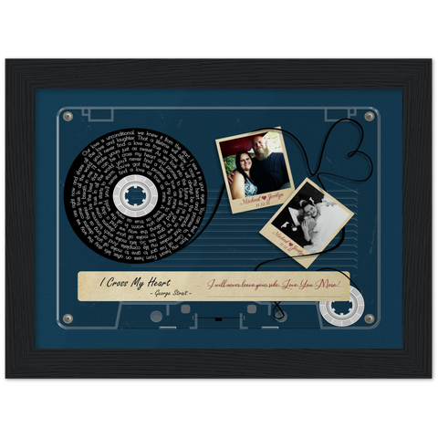 Cassette -- Micheal & Jerilyn 11.12.16 -- Black framed 6x8 -- Gelato