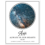 Star map -- Addi Always in our hearts 11:11 -- 8x10 -- Gelato
