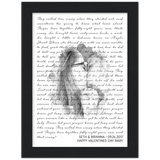 Lyrics -- Seth & Brianna 09.24.2017 -- Black framed 6x8 -- Gelato