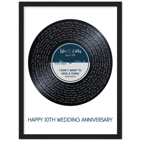 Gelato 12x16 Framed - Tyler & Cathy - Vinyl Lyrics