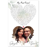 Music Lyrics Song -- Unframed 12''x18'' -- Daniel and Angela