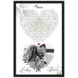 Lyrics Song -- Black Framed Poster 12"x18" -- Roman & Lindsay 08-22-2021