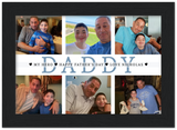 Daddy Family Prints -- Black Framed 5”x7” -- love Nicholas