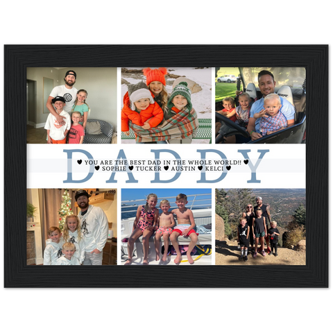 Family Prints -- Black Framed poster / 6”x8” -- Sophie, Tucker, Austin, and Kelci