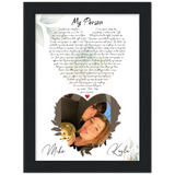 Lyrics -- Miko & Kayla -- Black framed 6x8 -- Gelato