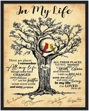 in My Life Lyrics -- Black framed poster/ 16"x20" -- 16 -- gelato