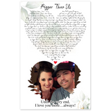 Lyrics Song -- Poster/ 11''x17'' -- Until the very end, I love you more…always!