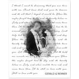 Music Lyrics Song -- Poster/ 8''x10'' -- Gerald & Renner