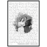 Music Lyrics Song -- Black Framed 28"x 40" -- Prabhakar & Nimmy