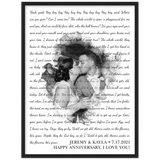 Lyrics Song -- Black Framed poster/ 18”x24” -- Jeremy & Kayla