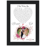 Lyrics Song -- Black Framed poster / 5”x7” -- Christopher & Fayth