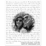 Lyrics -- Charlie & Rolinda 12/05/1997 -- 8''x10'' -- Gelato