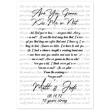 Lyrics Song -- poster/ 20''x28'' -- Matt & Jodi ~ 08.14.12