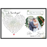 Lyrics Song -- Black Framed Poster 24"x36" -- Alan and Jesseca September 10, 2021