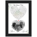 Love Anniversary Print -- Black Framed 5”x7” -- Garrett & Maria