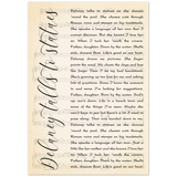 Music Lyrics Song -- Unframed 28''x40'' -- Delaney talks to statues ( Jimmy buffet)