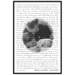 Lyrics -- Ezra & Tiffany 09-13-2013 -- Black framed 24x36