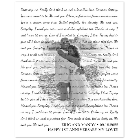 Gelato 8x10 Poster - Eric and Mandy - ME AND YOU