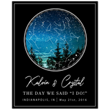 Stars Map -- Poster 16"x20" -- Kalvin & Crystal