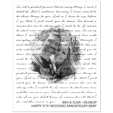 Lyrics Song -- Poster/ 8''x10'' -- Ben & Elisa