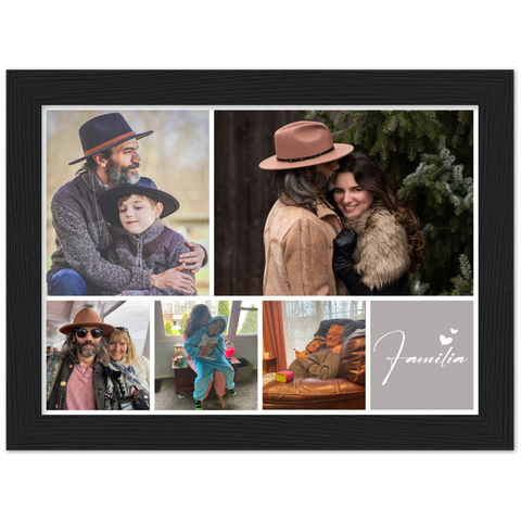 Photos Collages Prints -- Black Framed poster / 6”x8” -- Familia
