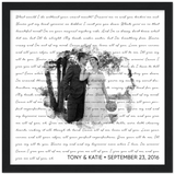 Lyrics -- Tony & Katie -- Black Framed Square/ 12''x12'' -- Gelato
