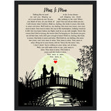 Gelato Matte Framed Poster 12x16 - Mess is Mine - Couple & Heart Lyrics