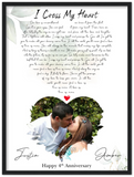 Music Lyrics Song -- Black Framed 18”x24” -- Justin & Amber