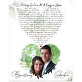 Lyrics Song -- Poster/ 8''x 10'' -- Andre and Brittany