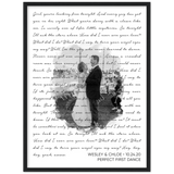 Lyrics -- Wesley & Chloe 10.24.20 -- Black framed 18x24 -- Gelato