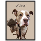 Gelato Black 18x24 Wooden Framed Poster - Dog 2.6 - Walter
