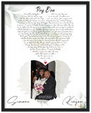 Music Lyrics Song -- Black framed 16"x20" -- Kenyon & Simone
