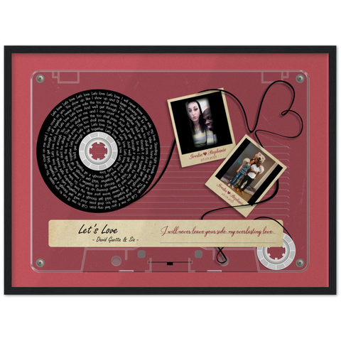 Cassettes-Tape Prints -- Black Framed 18”x24” -- Iredia & Stephanie