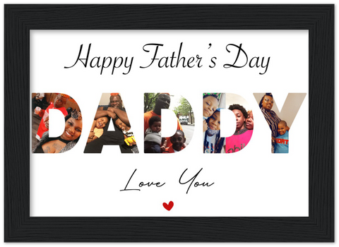 Dad poster -- 113-9232141-3633009 -- Black Framed  5”x7” -- gelato