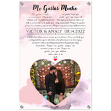 Poster for Dad -- Acrylic Print 16"x24" -- Victor & Analy 08/14/2022