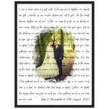 Music Lyrics Song -- Black Framed 18”x24” -- Sam & Bernadette