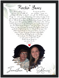 Music Lyrics Song -- Black Framed 12”x16” -- Jonathan & Alexis