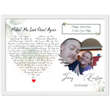 Lyrics -- Kirsten & Joey -- white frame 16x12 -- Gelato