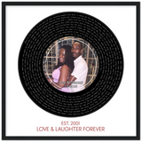 Vinyl -- Dee & Naomi 1.5.2013 -- Black framed 20x20 -- Gelato