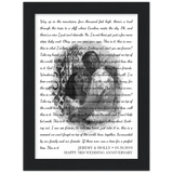 Lyrics Song -- Black Framed poster / 6”x8” -- Jeremy&Holly