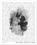 Music Lyrics Song -- Unframed 8''x10'' --  Mike & Anna