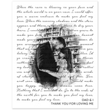 Lyrics -- Dad & I -- 8x10 -- Gelato