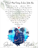 Music Lyrics Song -- Unframed 8''x 10'' -- Amber & Nathan